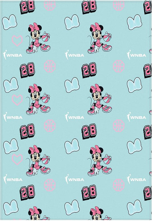 Northwest Disney Minnie Mouse Plush Throw Blanket, Oversized 62" x 90" Silk Touch Soft Fleece Blanket for Kids & Adults, Officially Licensed