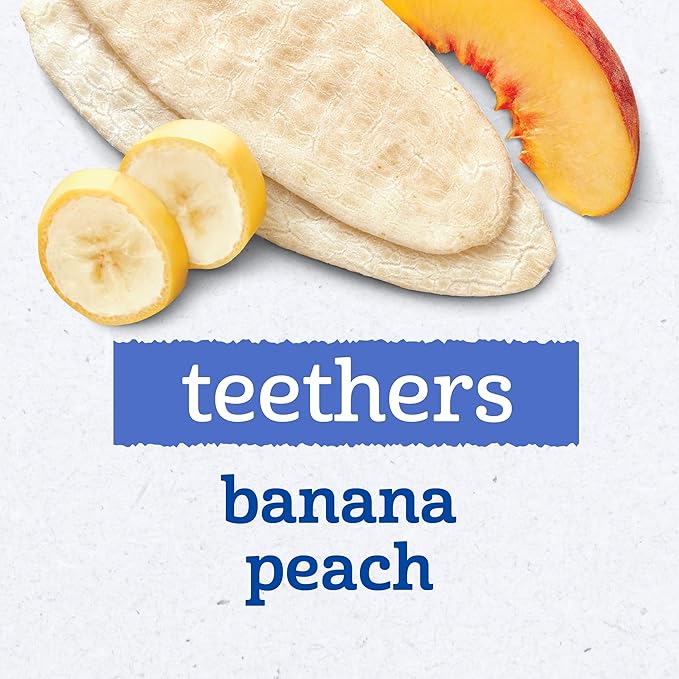 Gerber Snacks for Baby Teethers, Gentle Teething Wafers, Banana Peach, 1.7 Ounce, 12 Count Box (Pack of 6)