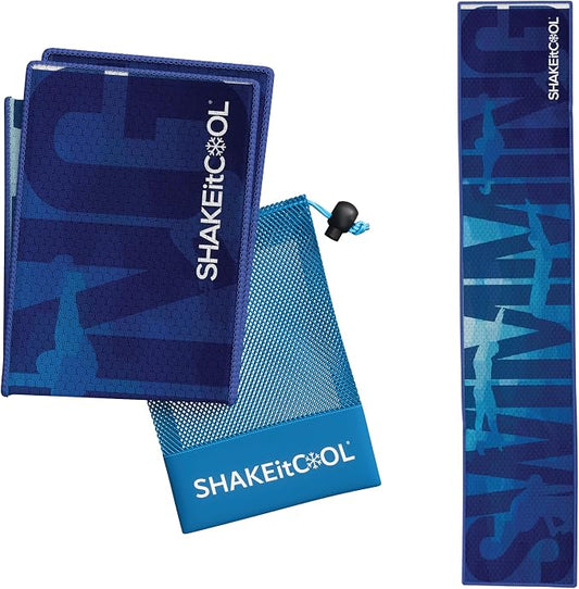 SHAKEitCOOL Original Cooling Towel – Soft, Lightweight, Heat Relief – Perfect for Biking, Running, Yoga, Gym, Gardening – DeepDive