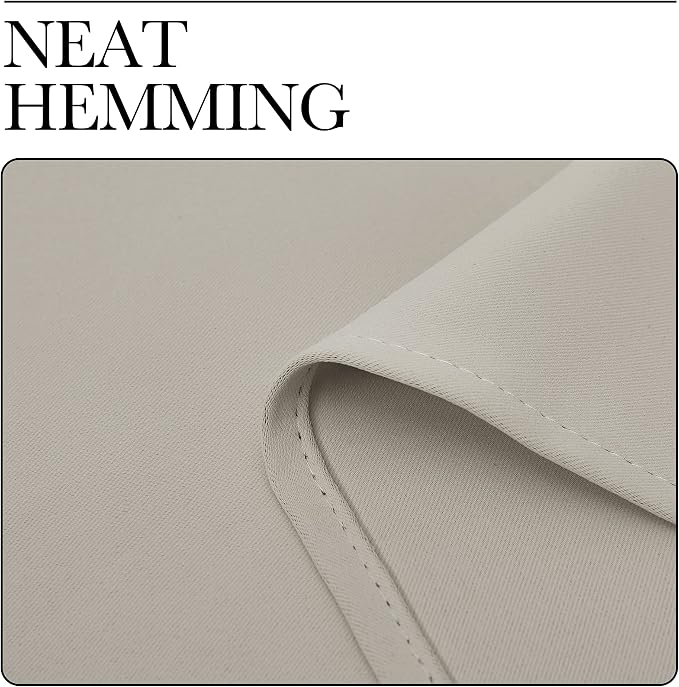 NICETOWN Room Darkening Curtain Panels for Living Room, Thermal Insulated Grommet Room Darkening Draperies/Drapes for Window (Natural, 2 Panels, W29 x L45 -Inch)