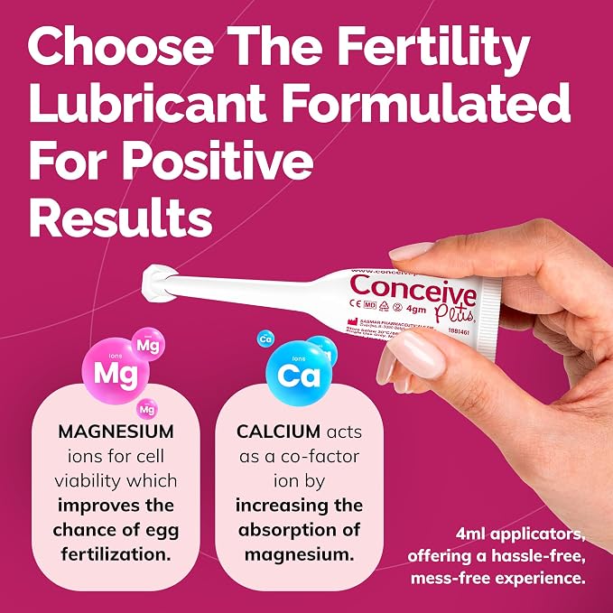 CONCEIVE PLUS Fertility Lubricant for Couples Trying to Conceive Naturally | Water-Based Lube and Lube Support for Intimacy | Water Based Lubrification for Women pH Balance | 8 Pre-Filled Applicators