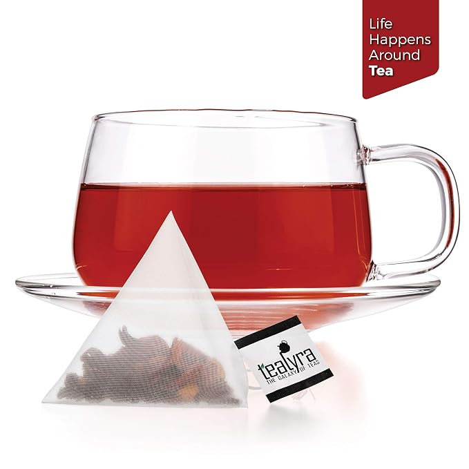 Tealyra - Grandma's Garden Berry - 25 Bags - Fruit Tea - Hibiscus and Berries Based Herbal Loose Leaf Tea - Vitamins - Caffeine-Free - Pyramids Style Sachets