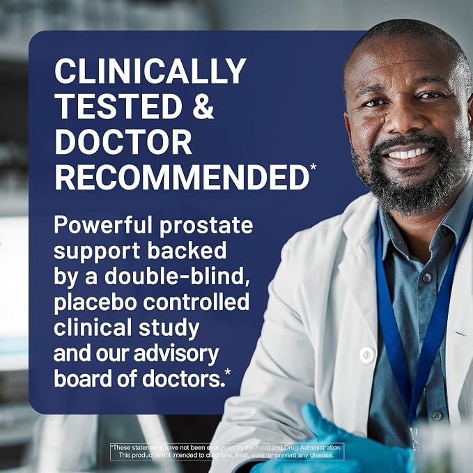 U.S. Doctors' Clinical Prostata - Clinically Proven Prostate Supplement for Men - Urinary Tract & Bladder Support - Saw Palmetto, Vitamin E, Pumpkin Seed - USA Manufactured- 90 Capsules[30-Day Supply]