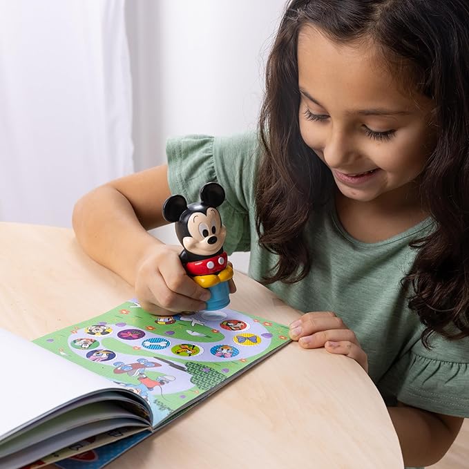 Melissa & Doug Sticker Wow!™ 24-Page Activity Pad and Sticker Stamper, 300 Stickers, Arts and Crafts Fidget Toy Collectible Character – Disney Mickey Mouse - for Kids Ages 3+ - FSC Certified