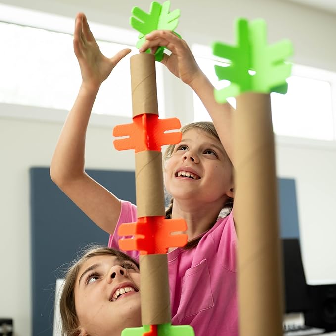 YOX Creative Building Toys Classroom Kit - 152-Piece Made in The USA Educational STEM Toys for Kids Ages 4-10+ Boys and Girls Ages 4 5 6 7 8 9 10 Creative Construction Classroom Essentials