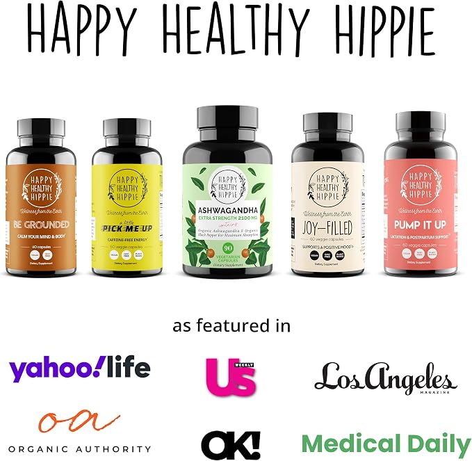 Happy Healthy Hippie Hormone Balance for Women + PMS Support, 180 Ct | PMS & PMDD Support - Mood, Cycle Regularity - Chasteberry, Maca, Dong Quai, Black Cohosh - Vegan, Non-GMO, 90 Servings