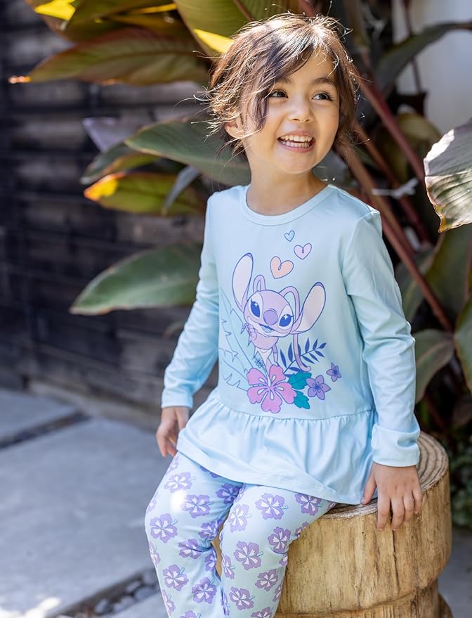 Disney Minnie Mouse Frozen Princess Marvel Toddler Girls Clothes Long Sleeve Sweatshirt + Leggings 2pcs Outfits Set 2-6Y
