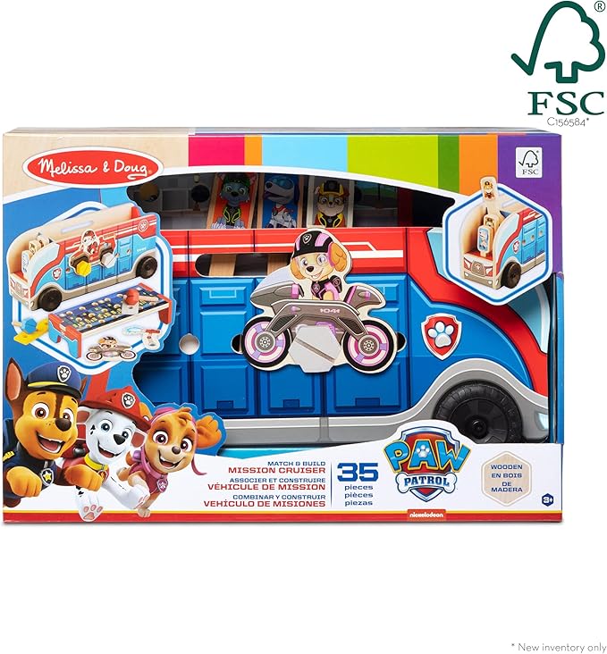 Melissa & Doug PAW Patrol Match & Build Mission Cruiser - FSC Certified