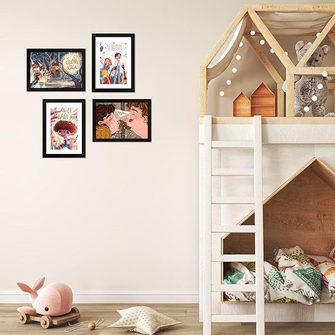 5x7 Picture Frame Set of 6, Black Photo Frames Bulk with HD Plexiglass, Display Pictures 4x6 with Mat or 5x7 Without Mat, Multi Picture Frames Collage for Tabletop or Wall Display