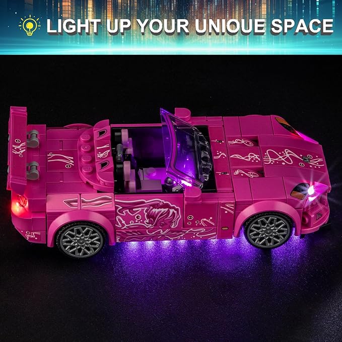 LED Light Kit for Lego 77241 2 Fast 2 Furious Honda S2000, Compatible with Lego 77241 Building Blocks Model(Not Include Blocks Set)