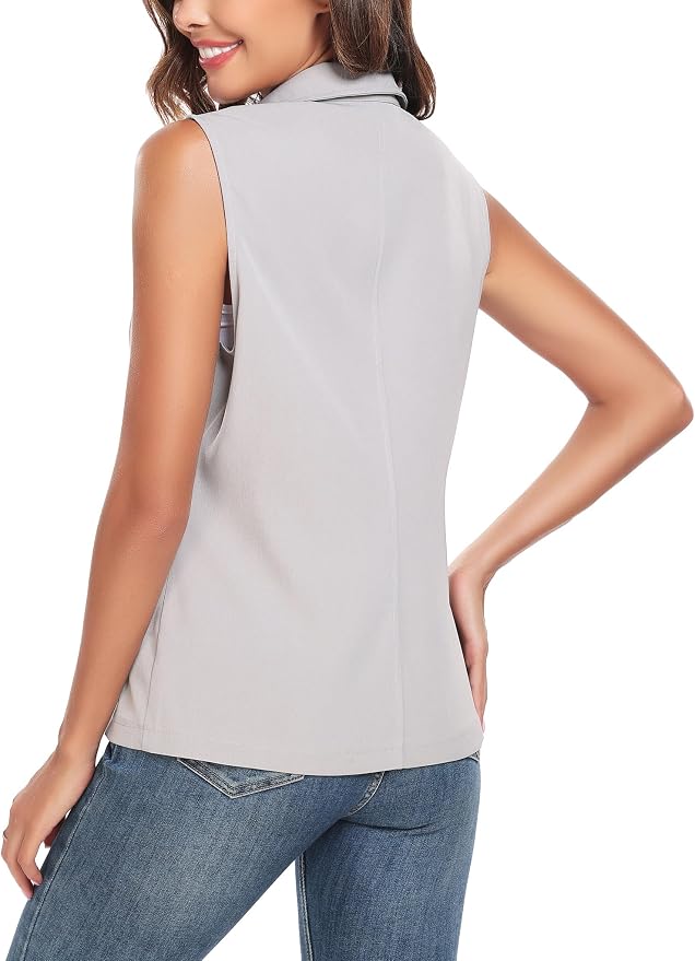MISS MOLY Women's Lightweight Vest Casual Zip Up Utility Vest Hiking Golf Sleeveless Jackets with Pockets