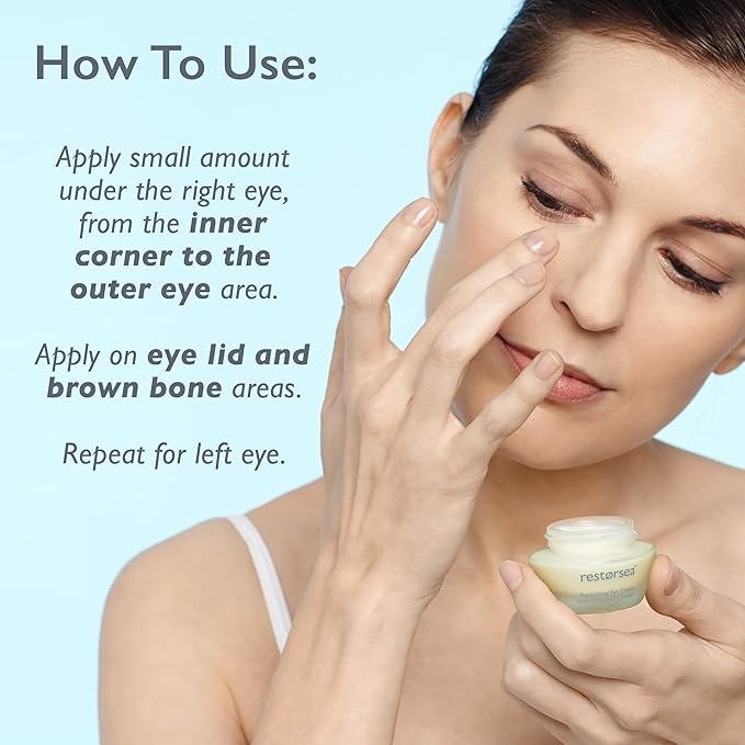 Restorsea Revitalizing Eye Cream – Reduces Dark Circles & Crow’s Feet – Anti-Aging Eye Treatment with Vibransea™ Complex, Hesperidin & Oat Extract – Ophthalmologist Tested, Clean, Hypoallergenic 0.5oz