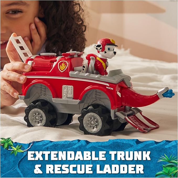 Paw Patrol Jungle Pups, Marshall Elephant Vehicle, Toy Truck with Collectible Action Figure, Kids Toys for Boys & Girls Ages 3 and Up