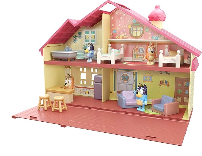 Bluey Toy House Playset, Mega Bundle Family Home & BBQ Playhouse Toys,, Bingo, Bandit, Chilli, House Playset for Toddlers 3-5, Amazon Exclusive