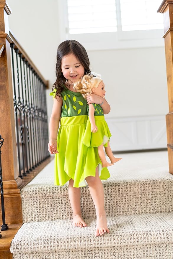 Little Adventures Tinkerbell Twirl Dress Up Costume - Machine Washable Child Pretend Play Party Dress