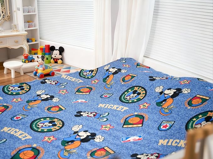Northwest Disney Mickey Mouse Plush Throw Blanket, Oversized 62" x 90" Silk Touch Soft Fleece Blanket for Kids & Adults, Officially Licensed