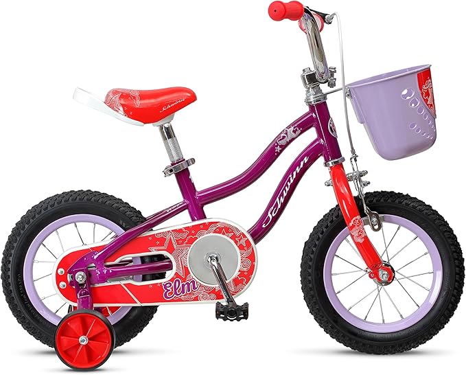 Schwinn Elm and Koen Bike or Balance Bike, 12-18 Inch Bike for Kids Ages 2-13, Black, Blue, Red, Teal, Pink or Purple, SmartStart Ergonomic Design, Adjustable Seat Grows with Child, Training Bicycle