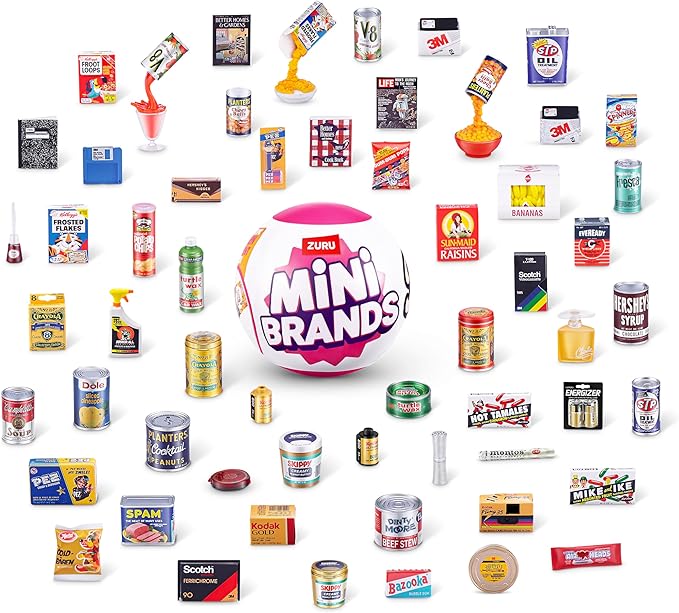 Mini Brands Retro Single Capsule with 60+ Mystery Mini's to Collect, Real Licenses, Rare Collectibles, Blind Pack, Ages 3+