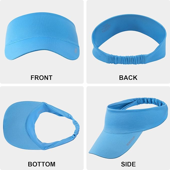 Sukeen Cooling Stretchy Sun Visor for Women Men UV Protection Cooling Hat | Lightweight quick-dry free size vizor with instant cooling, sports visor hat for golf, tennis, cycling, running, pickleball