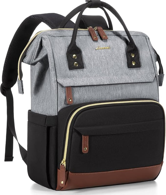 LOVEVOOK Laptop Backpack for Women, 18 Inch Work Business Backpacks Purse With Large Capacity, Waterproof Nurse Bag College Bookbag for School, Waterproof Casual Daypack for Travel