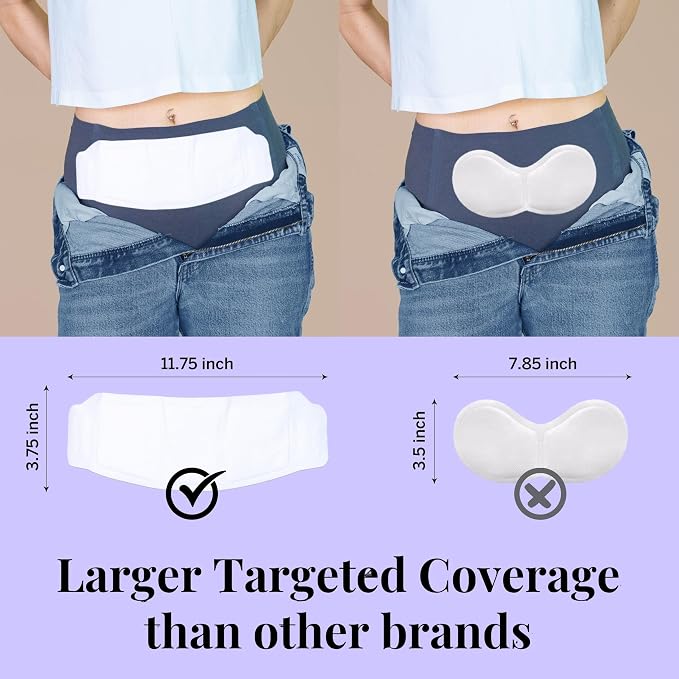 Pixie Heating Pad – Large Air-Activated Disposable Warmth Pads for Lower Abdomen & Back – Up to 8 Hours of Continuous Heat – Drug-Free, Portable & Discreet – 6 Count