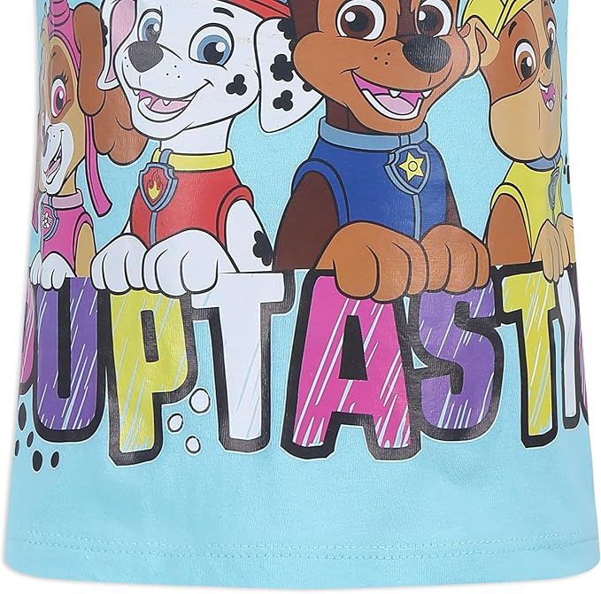 Paw Patrol Nickelodeon Girls Short Sleeve T-Shirt for Toddler and Little Kids