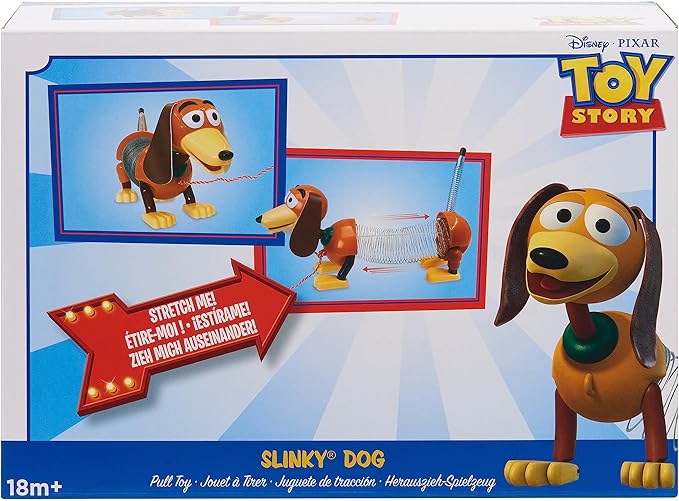 Disney•Pixar's Toy Story Slinky Dog Pull Toy, Walking Spring Toy for Boys and Girls, Kids Toys for Ages 18 Month by Just Play