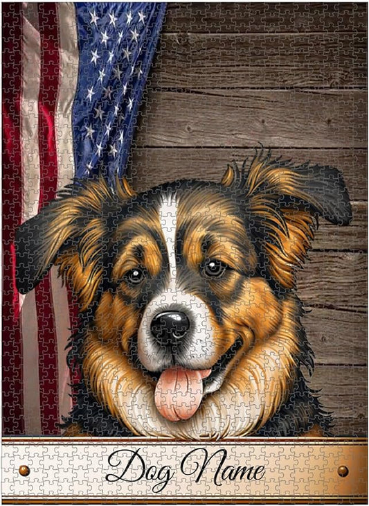Custom Wooden Jigsaw Puzzles with Your Dog's Name on Kromfohrlander Art Print - 300 500 1000PCS Puzzles Game and Home Wall Decor