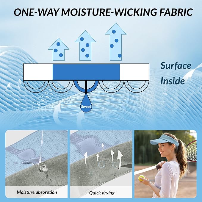 Sukeen Women's Adjustable Fit Runners Lightweight Comfort Performance Visor, Sports Sun Visor One Size Fits Most