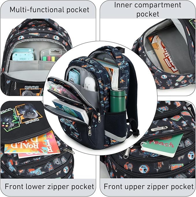 Cusangel Kids school Backpack for Boys Girls,Elementary 6-10years Bookbag nylon large capacity backpack,Daypack