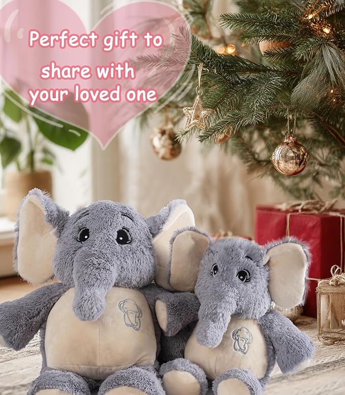 Elephant Stuffed Animal 21'',Large Stuffed Elephant Plush Toy,Soft Huggable Cute Elephant Plush Toy for Girls Boys Kids Babies,Gifts for Birthday Mother's Day Christmas
