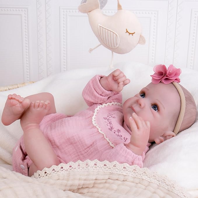 Milidool Reborn Baby Dolls - 20-inch Cute Soft Vinyl Realistic Baby Doll Real Life Baby Dolls with Complete Accessories Perfect for Cuddling, Playtime, and Gift Giving