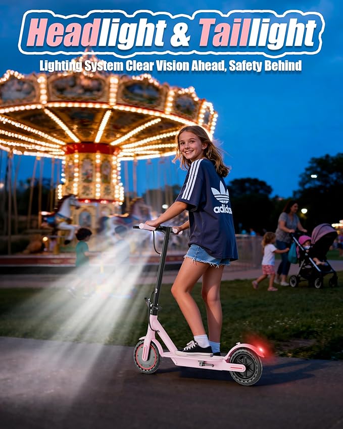 Maxshot Electric Scooter, 8.5" /10" /14" Tire, 16/19/22 Mph Top Speed, 12/16/21/27/28/49/50 Miles Long Range, Folding Escooter for Adults and Kids with Seat Bag, Dual Braking, Dual Suspension, App