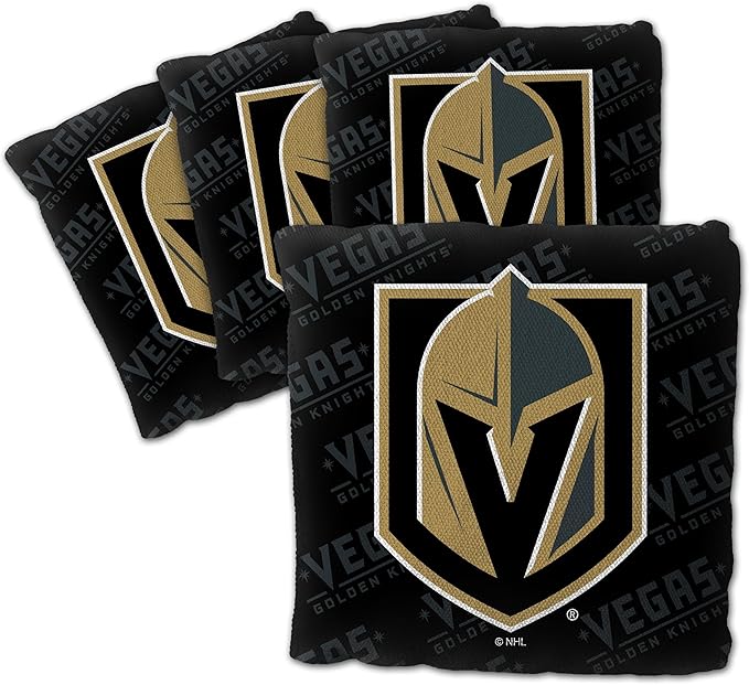 YouTheFan Officially-Licensed NHL Set of 4 Cornhole Bags - All Weather Regulation 6” x 6” Size - 16oz Weight - Designed in USA