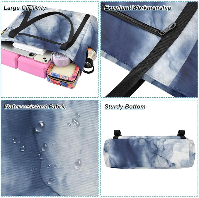 MCHIVER Yoga Bag for Women Men Large Yoga Mat Bag with Adjustable Strap Workout Bags Totes for Pilates Yoga Travel