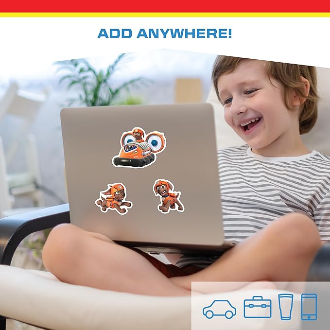 Paw Patrol Decals - Set of 12 Rocky Zuma Tracker Everest Vinyl Stickers for Kids and Adults - Vinyl Decals for Laptop, Tumbler, Water Bottle, Vehicles - Nickelodeon Stickers