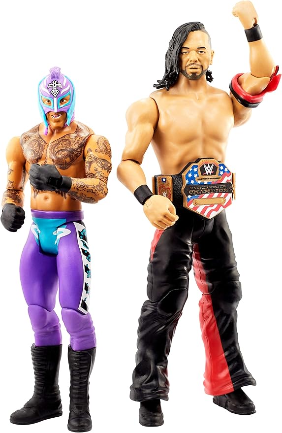 WWE Rey Mysterio vs Shinsuke Nakamura Battle Pack Series #62 with Two 6-inch Articulated Action Figures & Ring Gear