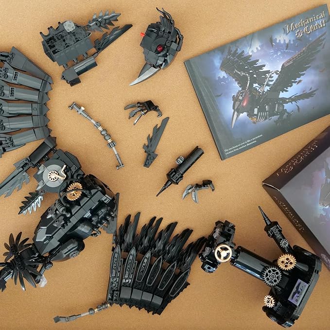 Ideas Magic Raven Building Set，Compatible with Lego Mainstream Brands Adults Collectible MOC Bird Model STEM Toy for Anime Fans Home Decor,Creative Gift for Kids Boys & Girls 8-16 (1018 PCS)
