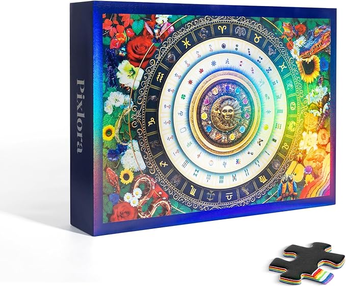 Laser Rainbow Reflection Unique Puzzles for Adults, Puzzle 1000 Pieces, Lucky Tiles & Cosmic Wilds Theme, Difficult Puzzles for Adults, Unique Gifts for Puzzle Lovers