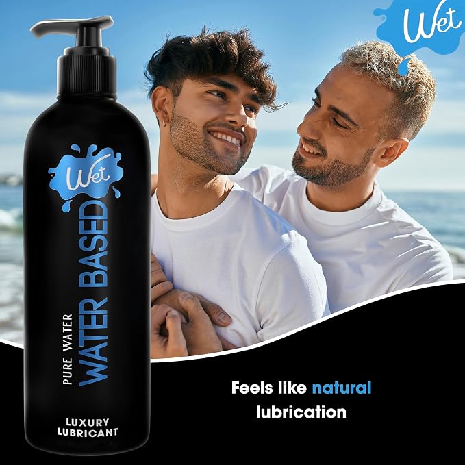 Wet Silver Water-Based Lubricant | Long-Lasting, Original Premium Formula | Vegan, pH-Balanced, Hypoallergenic, Paraben-Free, Non-staining | Lube for Men, Women & Couples, 16 fl oz