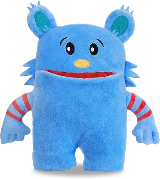The Tooth Brigade Tooth Fairy Pillow | Stuffed Plush with Large Pocket Mouth for Lost Teeth, Treasures, Prizes - Fun and Interactive Plush, Perfect Kids, Boys, & Girls Gift (Blue Monster)