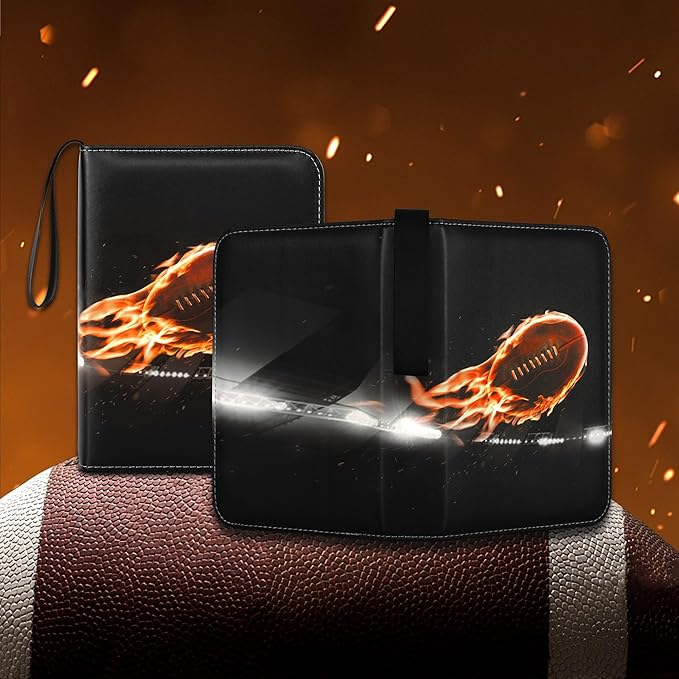 RONMONG Football Card Binder,2025-2026 Sports Trading Card with Sleeves Holder Album,440 Pockets Rugby Card Holder Sheets Display Storage Protectors for Collectors Boys and Girls Gift