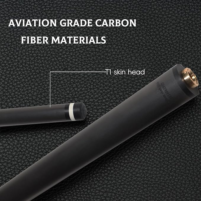 100% Carbon Fiber Shaft, Black Technology Shaft of Pool Cue Front Part for Billiard Play/Break/Snooker Cue Shaft with Foam- 737 mm,745mm,765mm