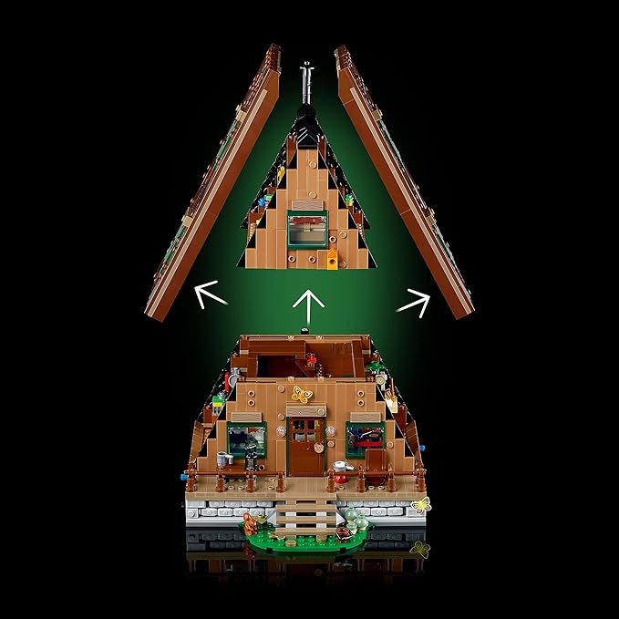 LEGO Ideas A-Frame Cabin Building Set for Adults - Detailed DIY Miniature House Model Kit, Ages 18+ Years - Gifts for Men & Women - 21338