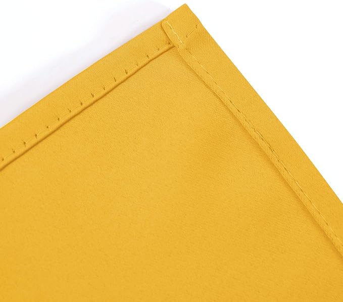 LEMOMO Yellow Blackout Curtains 34 x 63 Inch Length/Set of 2 Curtain Panels/Thermal Insulated Room Darkening Blackout Curtains for Bedroom