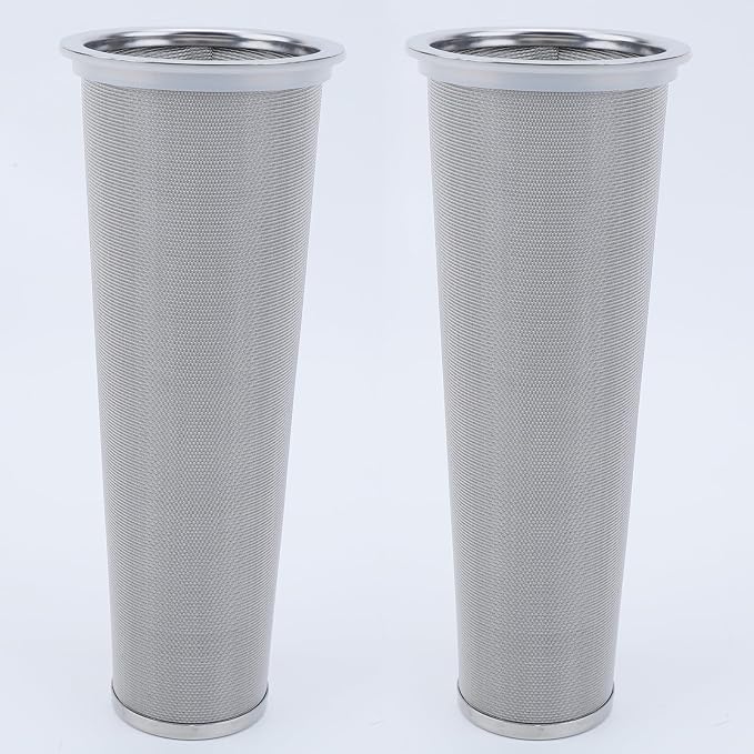 Fermus Set of 2 Cold Brew Coffee Filter for 64oz / 2Quart Wide Mouth Mason Jar Infuser 304 Stainless Steel Strainer with Seal Ring Design for Grounds Tea Fruit Coffee Filter
