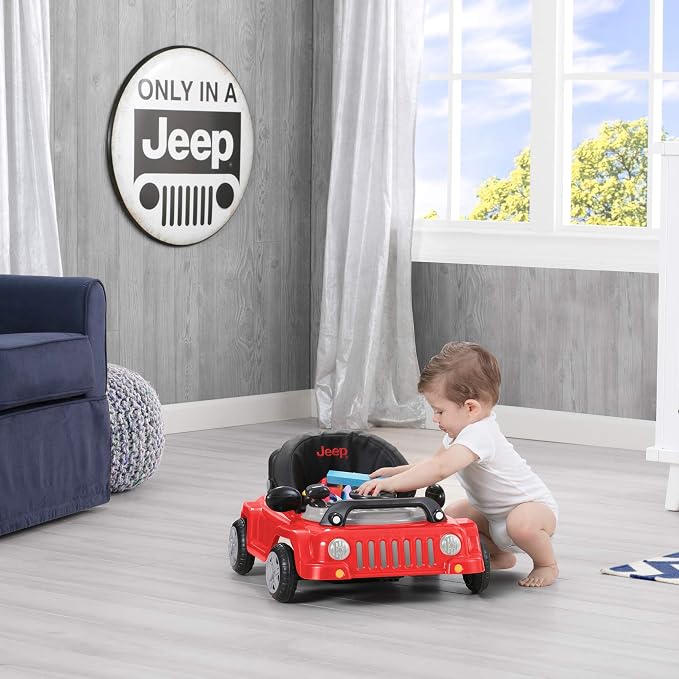Jeep Classic Wrangler 3-in-1 Grow with Me Walker by Delta Children, Red