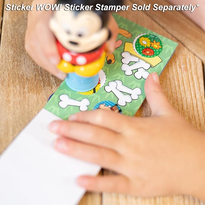 Melissa & Doug Sticker Wow!™ Mini Activity Pad and 200+ Refill Stickers for Stamper Arts and Crafts Fidget Toy Collectibles – Assorted Disney