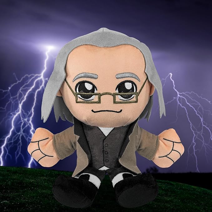 Bleacher Creatures Benjamin Franklin 8" Kuricha Plush - Soft Chibi Inspired Toy