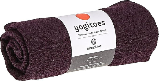 Manduka Yogitoes Yoga Hand Towel - 16" | Moisture Activated Grip | Patented Silicone Nubs | Highly Absorbent, Durable & Easy Care | Compact Size for Hot Yoga, Pilates | 16 x 24 Inches | Indulge